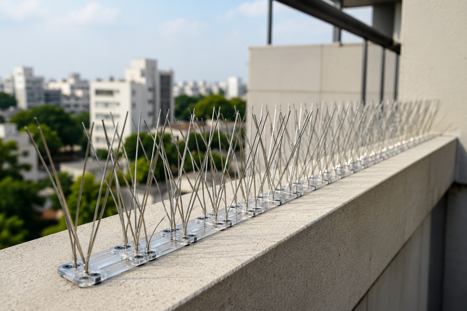 Anti bird net installation for balcony and terrace protection